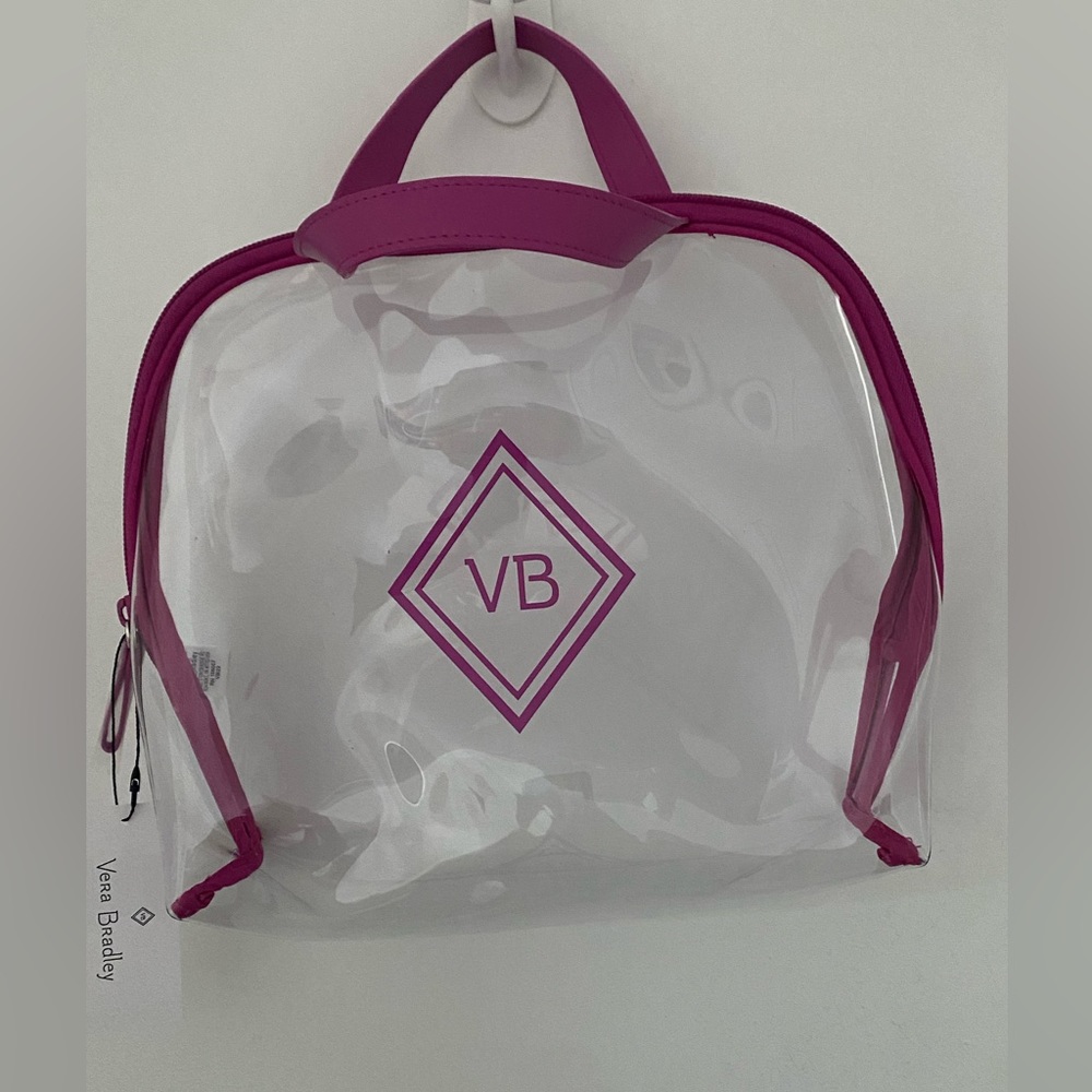 “Vera Bradley” Cosmetic Case- Clear: NWT- “Butterfly Bush Plum” Pattern - Picture 5 of 5